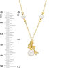 Thumbnail Image 1 of Child’s Disney Twinkle Ariel Button and Round Cultured Freshwater Pearl Necklace in 14K Gold - 13"
