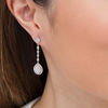 Thumbnail Image 1 of 1 CT. T.W. Composite Diamond Multi-Shape Frame Drop Earrings in 10K White Gold