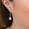 Thumbnail Image 2 of 1 CT. T.W. Composite Diamond Multi-Shape Frame Drop Earrings in 10K White Gold
