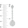 Thumbnail Image 3 of 1 CT. T.W. Composite Diamond Multi-Shape Frame Drop Earrings in 10K White Gold