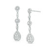 Thumbnail Image 0 of 3/4 CT. T.W. Composite Diamond Teardrop Earrings in 10K White Gold