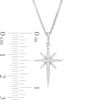 Thumbnail Image 3 of 1/8 CT. T.W. Diamond Eight-Point Star Pendant in 10K White Gold