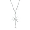 Thumbnail Image 1 of 1/8 CT. T.W. Diamond Eight-Point Star Pendant in 10K White Gold