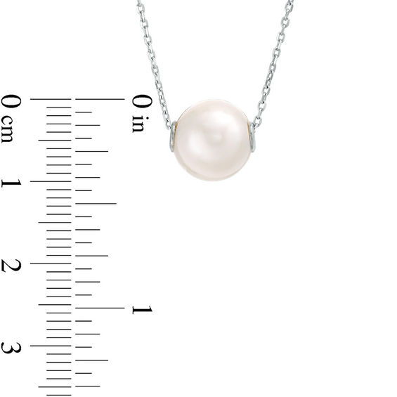 Imperial® 9.0-10.0mm Freshwater Cultured Pearl Threaded Necklace in Sterling Silver-20"