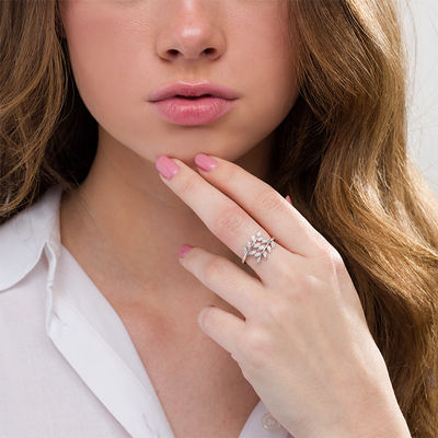 Women Stainless Steel Fashion 18K Gold Plated Leaf Charm Finger Rings Size 8-11 