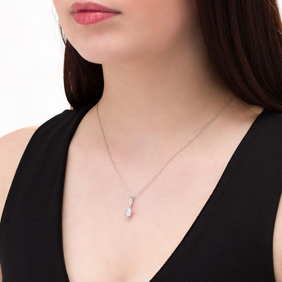 3/8 CT. T.W. Composite Diamond Teardrop Pendant in 14K White Gold 3/8 CT. T.W. Composite Diamond Teardrop Pendant in 14K White Gold
