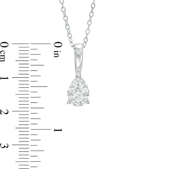 3/8 CT. T.W. Composite Diamond Teardrop Pendant in 14K White Gold 3/8 CT. T.W. Composite Diamond Teardrop Pendant in 14K White Gold