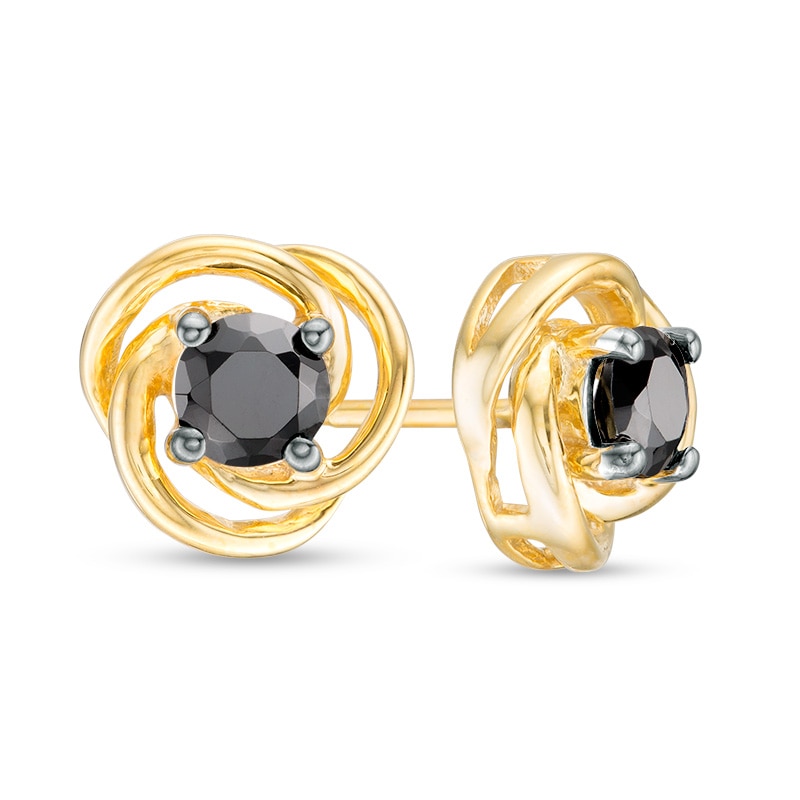 love knot stud earrings in 10k gold