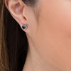 Thumbnail Image 2 of 5/8 CT. T.W. Black Diamond Solitaire Heart Stud Earrings in 10K White Gold