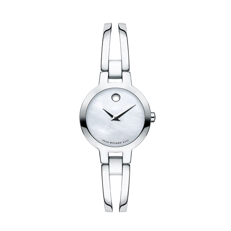 Ladies' Movado Amorosa®Bangle Watch with White Mother-of-Pearl Dial (Model: 0607357)
