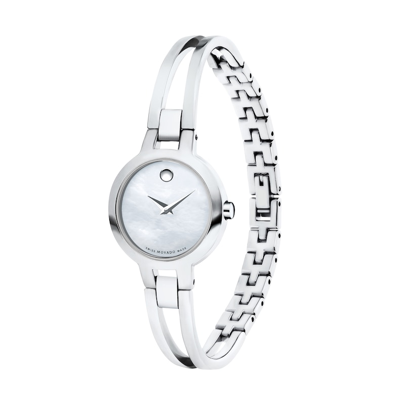 Ladies' Movado Amorosa®Bangle Watch with White Mother-of-Pearl Dial (Model: 0607357)