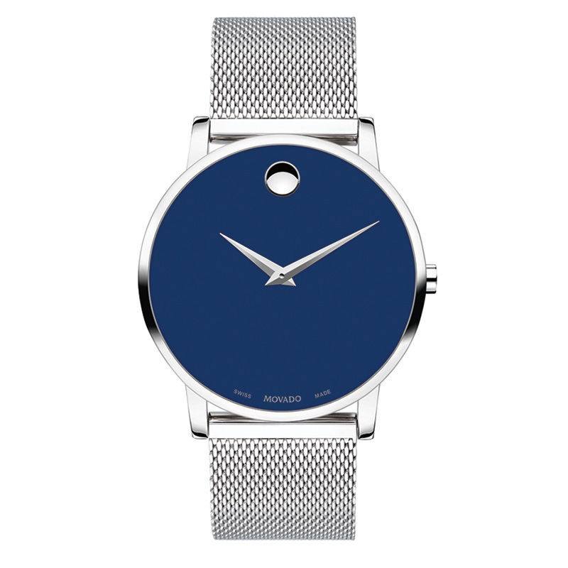 Men's Movado Museum® Classic Mesh Watch with Blue Dial (Model