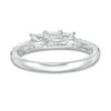 1 CT. T.W. Princess-Cut Diamond Past Present Future® Engagement Ring in 10K White Gold