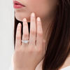 Thumbnail Image 2 of 1 CT. T.W. Asscher-Cut Diamond Past Present Future® Frame Engagement Ring in 14K White Gold