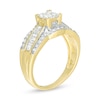 Thumbnail Image 3 of 1 CT. T.W. Quad Princess-Cut Diamond Multi-Row Engagement Ring 10K Gold