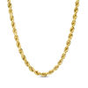 Thumbnail Image 1 of 5.0mm Glitter Rope Chain Necklace in Hollow 10K Gold - 20"