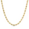 Thumbnail Image 1 of 5.0mm Glitter Rope Chain Necklace in Hollow 10K Gold - 22"