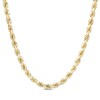 Thumbnail Image 0 of 5.0mm Glitter Rope Chain Necklace in Hollow 10K Gold - 22"