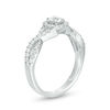 Thumbnail Image 2 of 1/2 CT. T.W. Diamond Frame Twist Engagement Ring in Platinum (I/SI2)