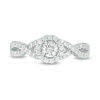 Thumbnail Image 3 of 1/2 CT. T.W. Diamond Frame Twist Engagement Ring in Platinum (I/SI2)