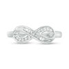 1/8 CT. T.W. Diamond Sideways Infinity Ring in Sterling Silver