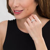 Thumbnail Image 2 of 1 CT. T.W. Baguette and Round Diamond Triple-Row Ring in 10K White Gold