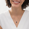 Thumbnail Image 2 of Oval Onyx and Diamond Accent Pendant in Sterling Silver