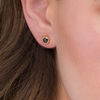 3/4 CT. T.W. Black Diamond Bezel-Set Solitaire Stud Earrings in 10K Gold