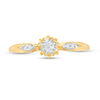 Thumbnail Image 4 of 1/15 CT. T.W. Diamond Sunburst Promise Ring in 10K Gold