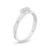 1/20 CT. T.W. Composite Diamond Heart-Shaped Promise Ring in 14K White Gold