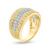 1 CT. T.W. Diamond Multi-Row Ring in 14K Two-Tone Gold