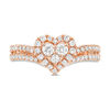 Thumbnail Image 4 of 5/8 CT. T.W. Composite Diamond Heart-Shaped Engagement Ring in 10K Rose Gold