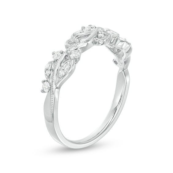 1/5 CT. T.w. Diamond Vine Vintage-Style Band in 10K White Gold