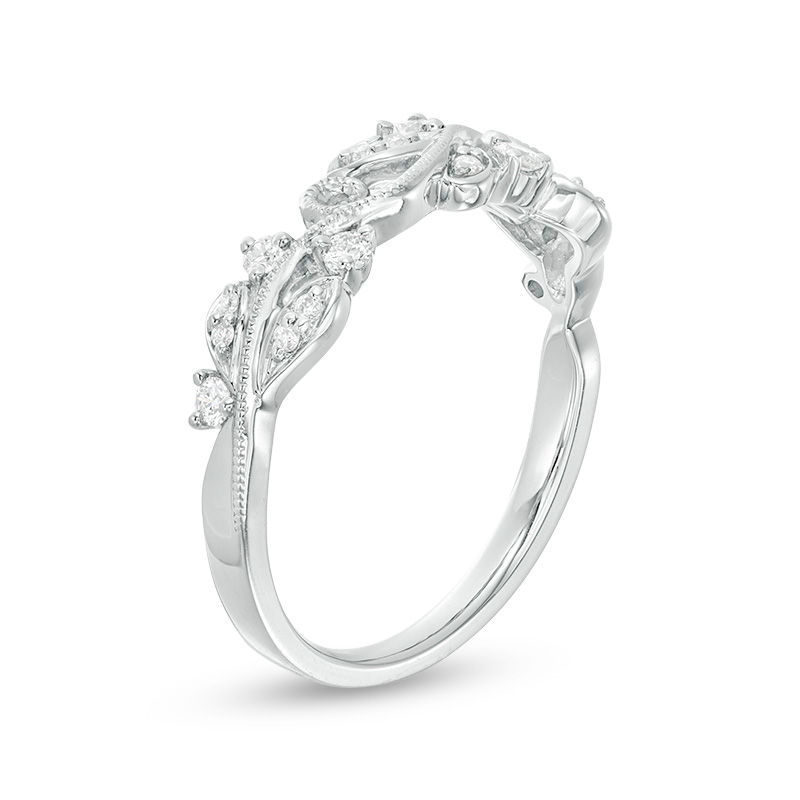 1/5 CT. T.W. Diamond Vine Vintage-Style Band in 10K White Gold