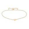 Thumbnail Image 1 of Heart Disc Bolo Bracelet in 14K Gold - 9.5"