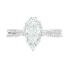 Thumbnail Image 3 of 1-1/3 CT. T.W. Certified Pear-Shaped Diamond Frame Engagement Ring  in 14K White Gold  (I/I1)