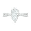 Thumbnail Image 4 of 1-1/3 CT. T.W. Certified Pear-Shaped Diamond Frame Engagement Ring  in 14K White Gold  (I/I1)