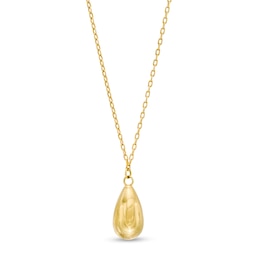 Teardrop Dangle Necklace in 14K Gold