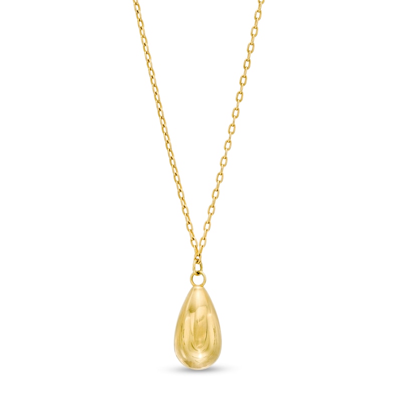 Main Image 1 of Teardrop Dangle Necklace in 14K Gold