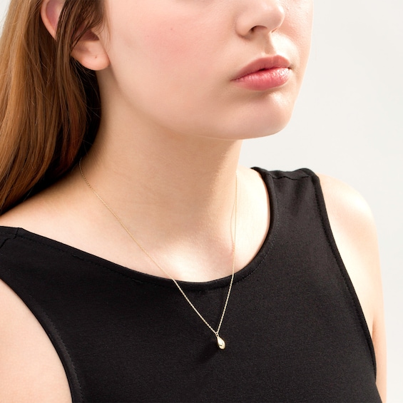 Teardrop Dangle Necklace in 14K Gold