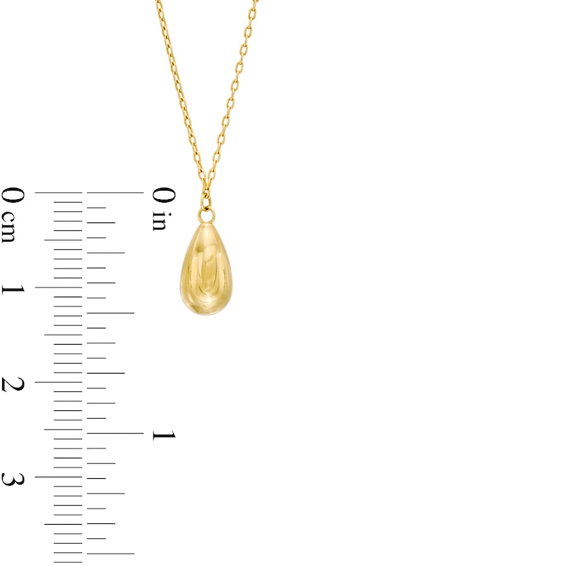 Main Image 3 of Teardrop Dangle Necklace in 14K Gold
