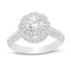 Thumbnail Image 1 of 1-1/2 CT. T.W. Diamond Scallop Frame Engagement Ring in 14K White Gold