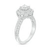 Thumbnail Image 2 of 1-1/2 CT. T.W. Diamond Scallop Frame Engagement Ring in 14K White Gold