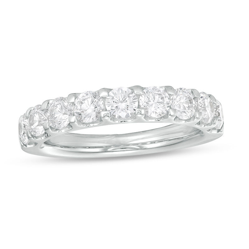 1-1/2 CT. T.W. Certified Diamond Nine Stone Band in 14K White Gold (I/SI2)