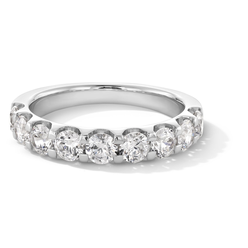 Main Image 1 of 1-1/2 CT. T.W. Certified Diamond Nine Stone Band in 14K White Gold (I/SI2)