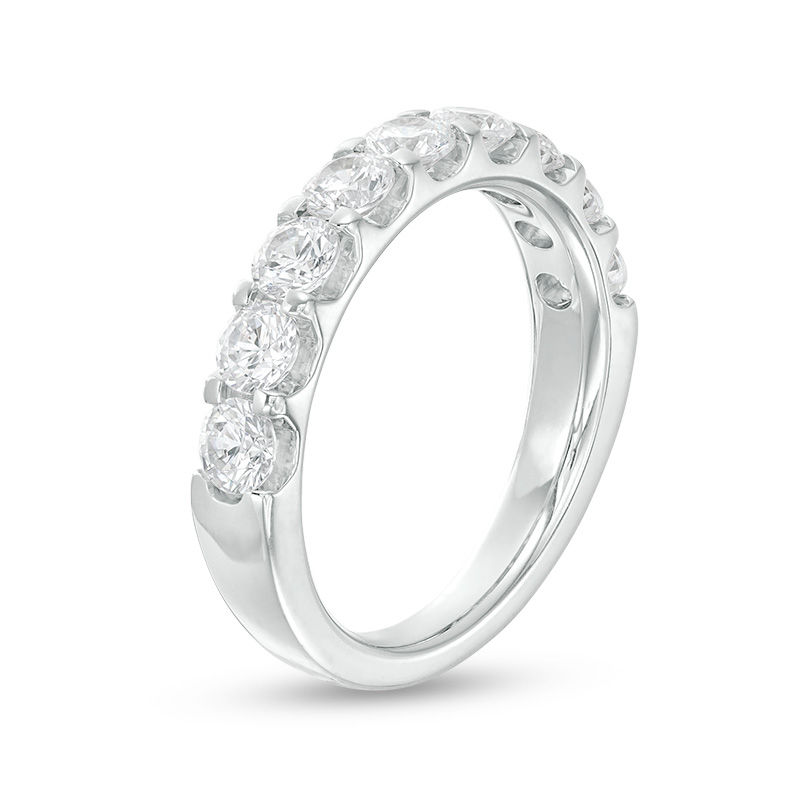 1-1/2 CT. T.W. Certified Diamond Nine Stone Band in 14K White Gold (I/SI2)