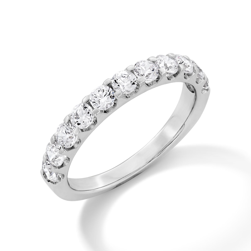Main Image 3 of 1 CT. T.W. Certified Diamond Band in 14K White Gold (I/SI2)