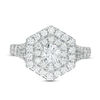 Thumbnail Image 4 of Vera Wang Love Collection 1-5/8 CT. T.W. Diamond Hexagon Double Frame Engagement Ring in 14K White Gold
