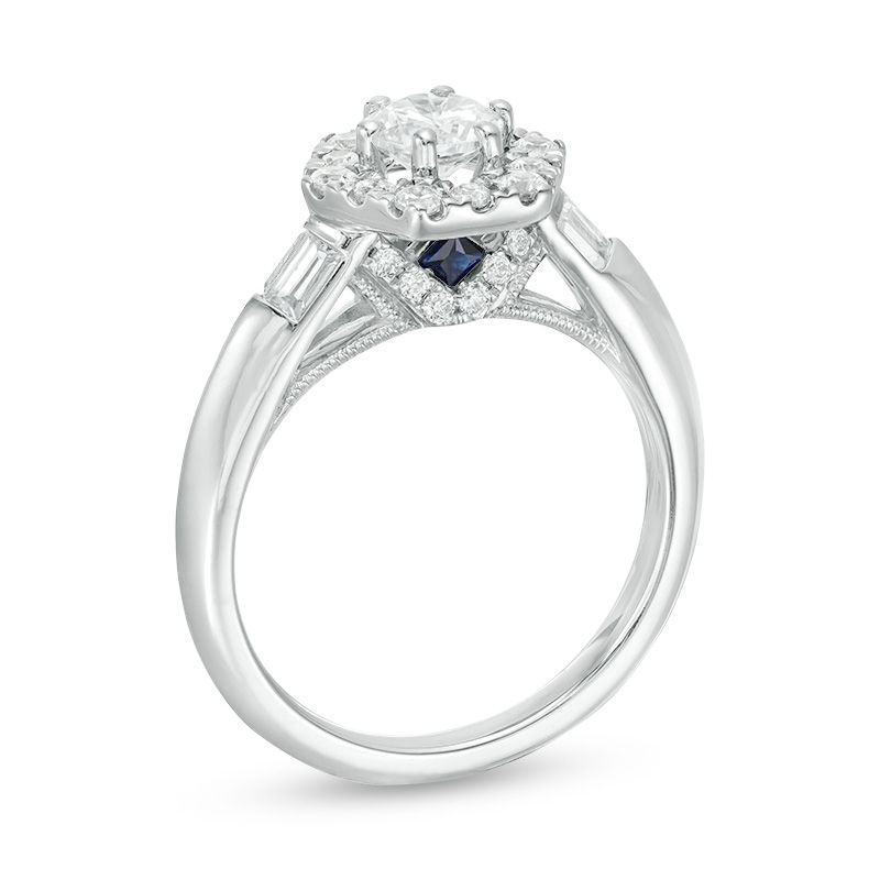 Main Image 2 of Vera Wang Love Collection 1 CT. T.W. Diamond Hexagon Frame Engagement Ring in 14K White Gold