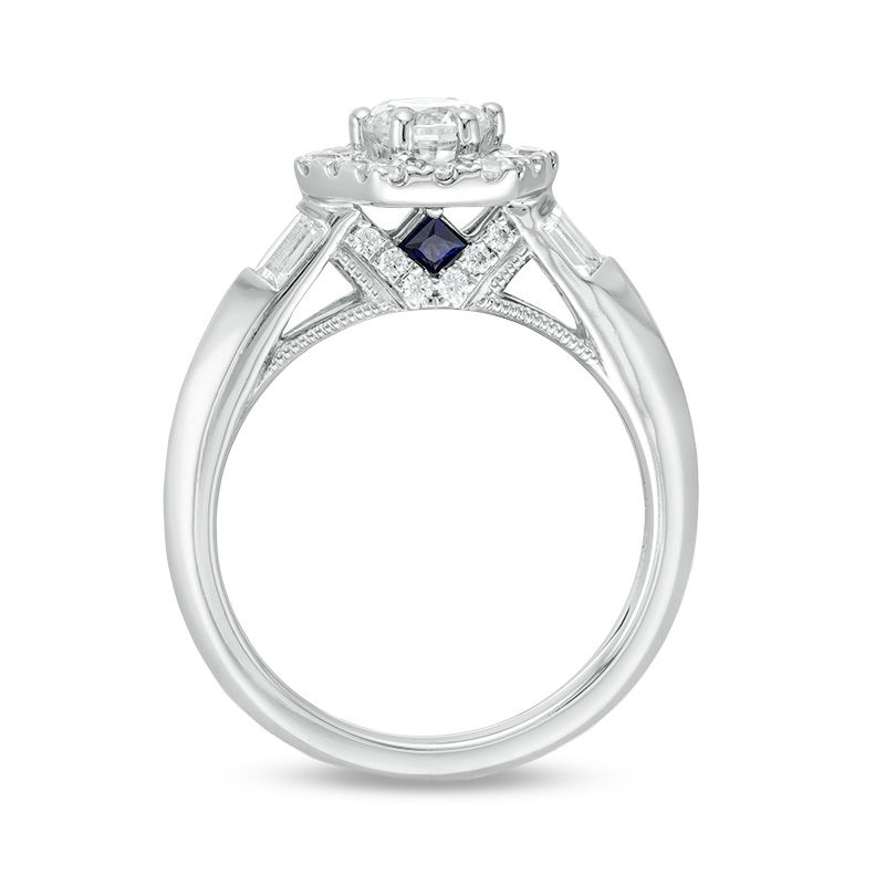Main Image 3 of Vera Wang Love Collection 1 CT. T.W. Diamond Hexagon Frame Engagement Ring in 14K White Gold